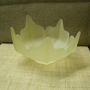 Vintage Viking Lotus Blossom Satin Yellow Bowl